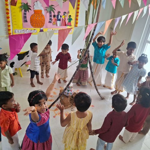 Pongal festival activities at Waddle Kids Medavakkam — cultural learning for preschool children