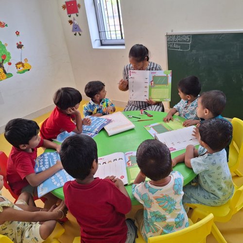 Toddlers in Playgroup class at Waddle Kids — sensory and language development activity