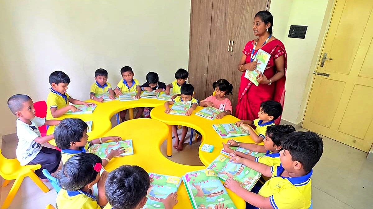 Children engaged in play-based learning at Waddle Kids Preschool